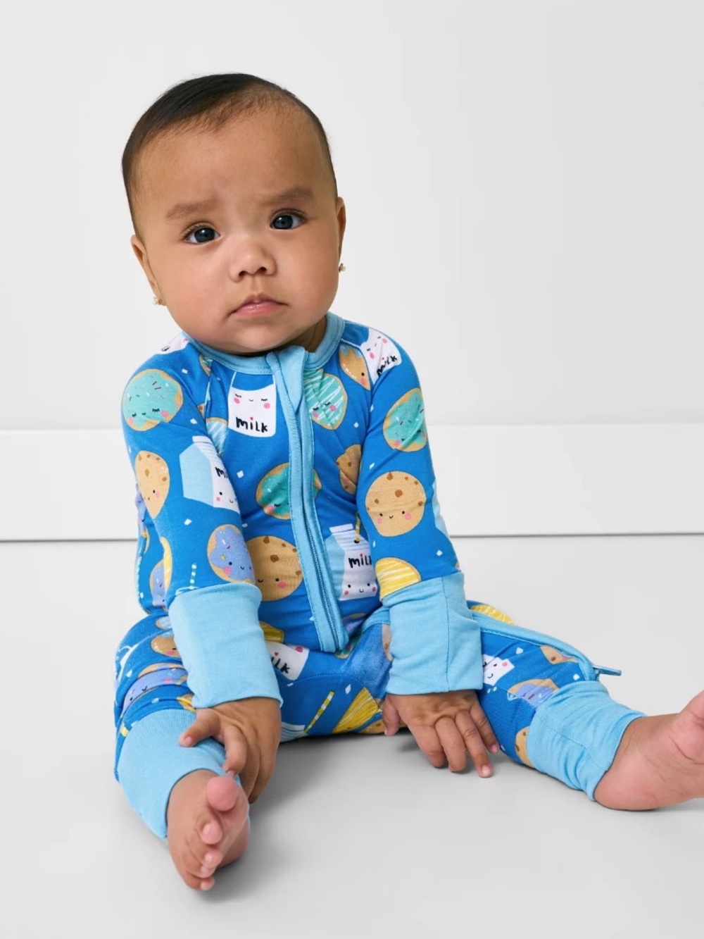 Little sleepies blue cookies & milk